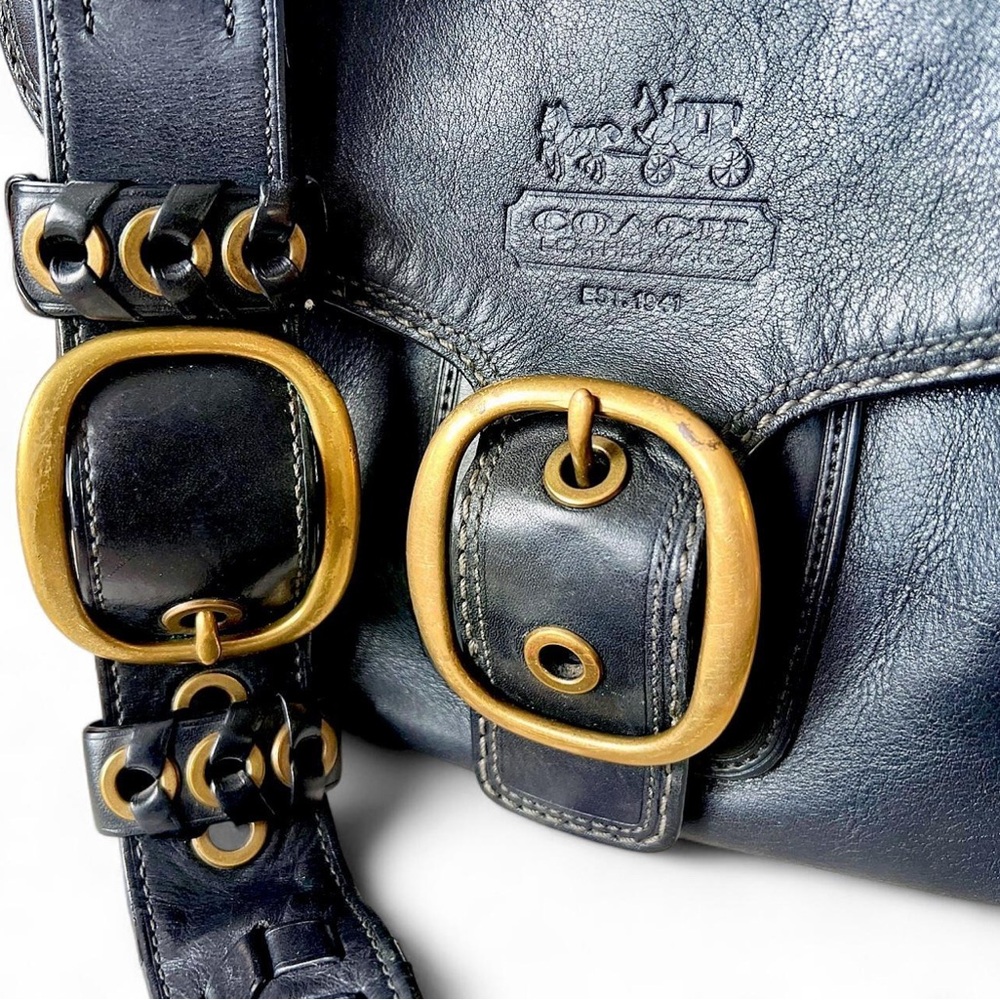 Authentic Coach Bleecker Leather Flap Large Shoulder Bag
Style No. F0769-11419 - Picture 2 of 9